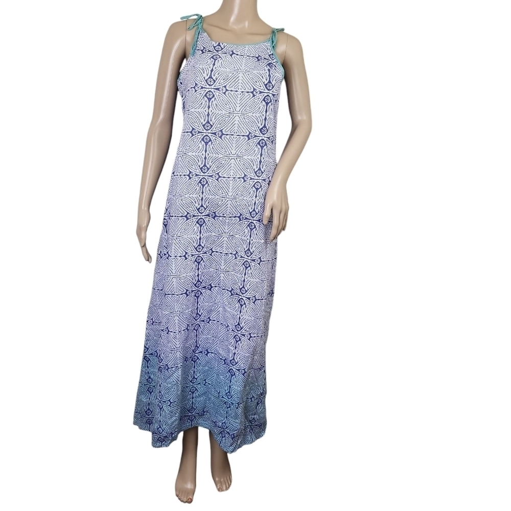 Roberta Roller Rabbit Tie Dye Floral  Blue Maxi Dress